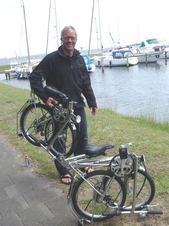 Jim with folded bike